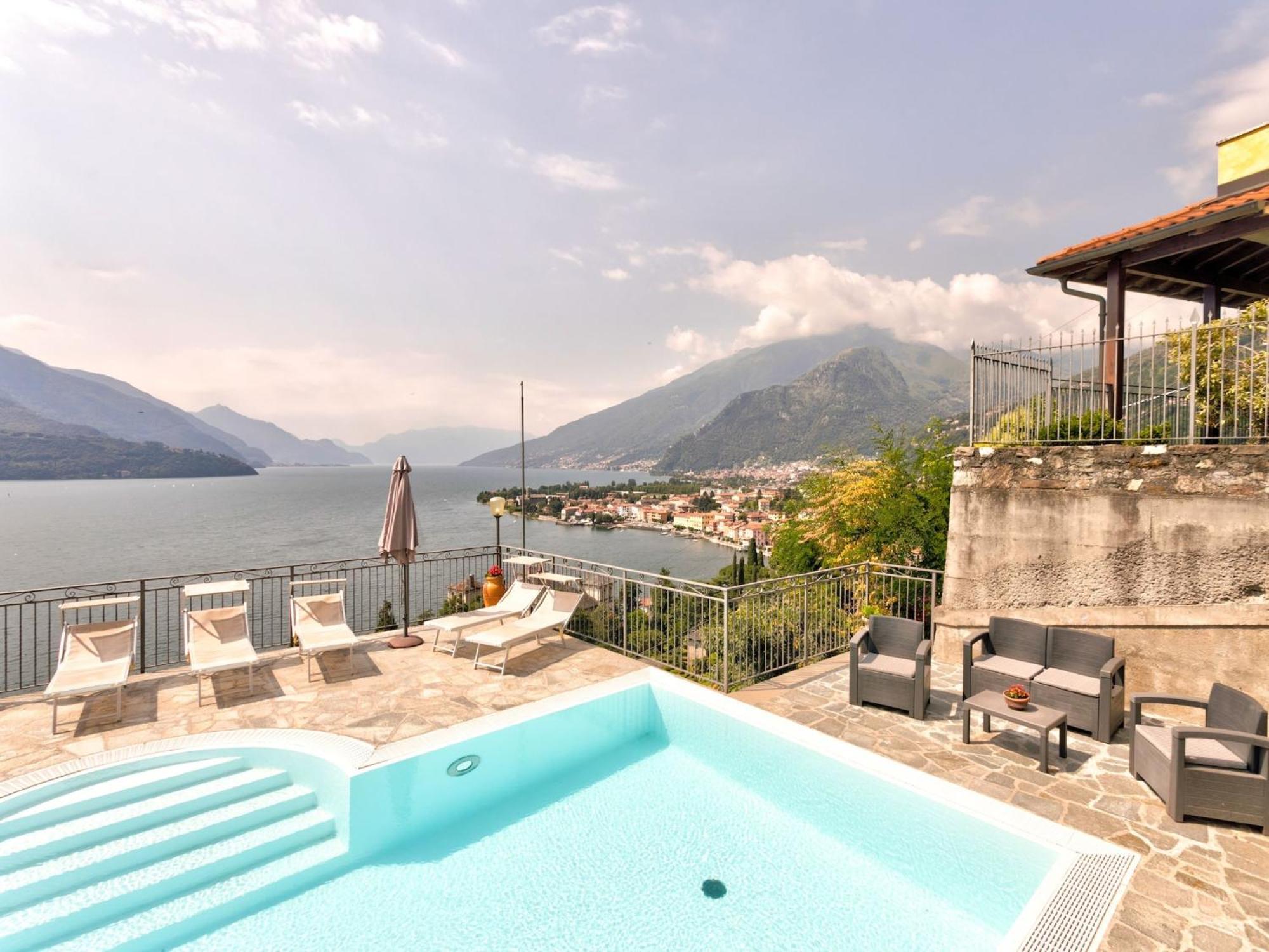 Wonderful Flat With Swimming Pool Lift And Garden Gravedona Exterior foto
